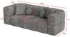 Sofa Designersofa VEGA 3-Sitzer in Stoff Egon Weiß Bild 4