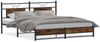 vidaXL Bettgestell ohne Matratze Räuchereiche 160x200 cm Holzwerkstoff 4106911 Bild 2