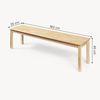 Esszimmerbank aus Holz Trerunulu 160x35x45 cm Natur [en. casa] Bild 3