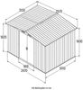 HOME DELUXE Geräteschuppen aus verzinktem Stahl BOHIO XXL - 257 x 313 cm Bild 2