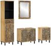 vidaXL 4-tlg. Badmöbel-Set Massivholz Mango 3206315 Bild 1