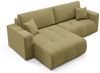 Ecksofa Sofa mit Schlaffunktion AUGUSTO in Stoff Wind Moosgrün Ottomane Links Bild 4