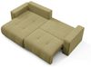 Ecksofa Sofa mit Schlaffunktion AUGUSTO in Stoff Wind Moosgrün Ottomane Links Bild 2