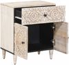 vidaXL Bettkasten mit Schubladen Weiß 50 x 33 x 60 cm Massivholz Mango 4018379 Bild 2