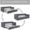 Flieks Daybett, Polsterbett Tagesbett 90/180x190cm mit Bluetooth USB Ausziehbett Bild 4
