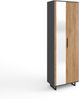 Garderoben-Set >Joe< (5-teilig) in Eiche / anthrazit - 235x197x40 (BxHxT) Bild 2