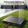 STEELSØN 'Samaya' Bodendusche rechteckig, Gartendusche anthrazit/grau, Campingdusche wetterfest, Saunadusche, Fontänenhöhe bis zu 4m, inkl. Fußrad Bild 5