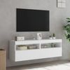 vidaXL TV-Wandschränke mit LED-Leuchten 2 Stk. Weiß 60x30x40 cm 837184 Bild 5