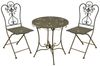 HTI-Living Küchentisch Essgruppe 3-teilig Lily Braun (Set, 3-St, 1x Tisch, 2x Stühle), Sitzgruppe Metall Bild 2