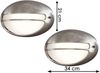 2er Set dimmbare Außenwandleuchte TORINO oval, Aluminium / Acrylglas opal Bild 2