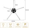 Nettlife LED Deckenleuchte warmweiß Schwarz 3000K Modern Kristall 12W Metall Deckenlampe 61.5CM, LED fest integriert, Warmweiß, für Flur Wohnzimmer und Esszimmer Schlafzimmer Küche und Büro Bild 3