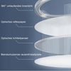 Nettlife LED Deckenleuchte Badezimmer Flach 30CM 24W Rund Weiß, Nicht Dimmbar, LED fest integriert, Warmweiß, Küchenlampe für Flur Küche Schalfzimmer Klassenzimmer Bild 4