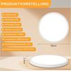 Nettlife LED Deckenleuchte Badezimmer Flach 30CM 24W Rund Weiß, Nicht Dimmbar, LED fest integriert, Warmweiß, Küchenlampe für Flur Küche Schalfzimmer Klassenzimmer Bild 2