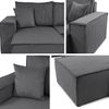 Mirjan24 'Kobaro U' Ecksofa, Cord dunkelgrau, 312 x 145 x 82 cm Bild 5