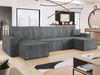Mirjan24 'Kobaro U' Ecksofa, Cord dunkelgrau, 312 x 145 x 82 cm Bild 2