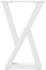 vidaXL Couchtischbeine 2 Stk. Weiß 38x(42-43,3) cm Stahl 4012701 Bild 5