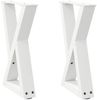 vidaXL Couchtischbeine 2 Stk. Weiß 38x(42-43,3) cm Stahl 4012701 Bild 2