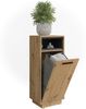 Wäscheschrank Beatrice Artisan Eiche/Anthrazit 38 x 93 cm mit herausnehmbarer Innentasche Vicco Bild 5