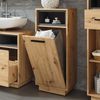 Wäscheschrank Beatrice Artisan Eiche/Anthrazit 38 x 93 cm mit herausnehmbarer Innentasche Vicco Bild 4
