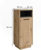 Wäscheschrank Beatrice Artisan Eiche/Anthrazit 38 x 93 cm mit herausnehmbarer Innentasche Vicco Bild 2