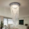 LED Deckenleuchte, Chrom, Kristallbehang, H 34 cm Bild 5