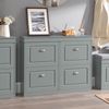 SoBuy FSR79-HG Schuhschrank, MDF, Lackiert, Grau, 100 x 91 x 19 cm Bild 2