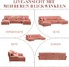 LVHOM Loungesofa 272x136x88 cm, 4-6 Personen, 6-Sitzer Chenille U-Shape Sektionssofa/Modulares Sofaset/Schlafsofa/Ecksofa/Relaxliege Bild 4