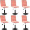 vidaXL Esszimmerstühle 6 Stk. Drehbar Rosa Samt 3089305 Bild 2
