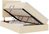 vidaXL Bett mit Stauraum und LED mit LED Creme 120 x 190 cm Polyester 3372406 Bild 2