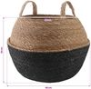vidaXL Pflanzenkübel mit Griffen Schwarz Ø 45 x 36 cm 100% Seegras 42012264 Bild 5