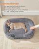 Feandrea Hundebett, Hundekissen, für mittelgroße Hunde, 76 x 51 x 18 cm, orthopädisch, wasserdichte Innenschicht, erhöhte Ränder, abnehmbarer, waschbarer Bezug, rutschfest, hellgrau PGWDE281G01 Bild 4