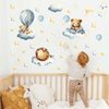 Montegoni Wandtattoo Kinder Wandsticker (Wandsticker mit Luftballon Löwe Bär Wolke Sterne Wandsticker, Kinderdeko, Kindergarten), Wandtattoo mit wildtieren für kinderzimmer, Babyzimmer Bild 3