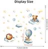 Montegoni Wandtattoo Kinder Wandsticker (Wandsticker mit Luftballon Löwe Bär Wolke Sterne Wandsticker, Kinderdeko, Kindergarten), Wandtattoo mit wildtieren für kinderzimmer, Babyzimmer Bild 2