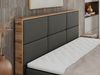 Boxspringbett mit Kopfteil und Topper, Polsterbett - ALBERO 2 - 120 x 200 cm - Dunkelgrau Kunstleder - H4 Bild 4