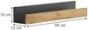 Wandregal Tomy Anthrazit/Goldkraft Eiche 60 x 10 cm 2er Set Vicco Bild 2