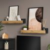 Wandregal Tomy Anthrazit/Goldkraft Eiche 60 x 10 cm 2er Set Vicco Bild 4
