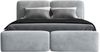 Polsterbett OLKE 140x200 mit Matratze, Bettkasten und Lattenrost. Farbe: Silber 15 Bild 3