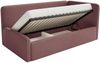 Selsey Fanko – Kinderbett 90x200 cm mit Rausfallschutz, Kopfteil rechts, Samt, Rosa Bild 4