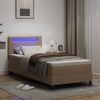 vidaXL Boxspringbett mit Matratze Cappuccino 90 x 190 cm Kunstleder 3339031 Bild 4