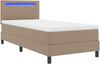 vidaXL Boxspringbett mit Matratze Cappuccino 90 x 190 cm Kunstleder 3339031 Bild 5