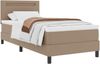 vidaXL Boxspringbett mit Matratze Cappuccino 90 x 190 cm Kunstleder 3339031 Bild 3