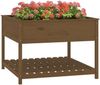 vidaXL Pflanzkübel mit Ablage Honigbraun 111,5x111,5x81 cm Kiefernholz 823804 Bild 4
