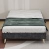 Bettgestell 90x200 cm mit Gaslift und gepolstertem Kopfteil – Stoffbezug, integrierter Stauraum,Grau Bild 3