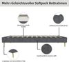 Bettgestell 90x200 cm mit Gaslift und gepolstertem Kopfteil – Stoffbezug, integrierter Stauraum,Grau Bild 4