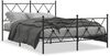 vidaXL Bettgestell mit Kopf- und Fußteil Metall Schwarz 140x190 cm 376520 Bild 2