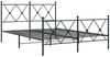 vidaXL Bettgestell mit Kopf- und Fußteil Metall Schwarz 140x190 cm 376520 Bild 3