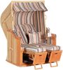 SunnySmart Garten-Strandkorb Rustikal 250 PLUS 2-Sitzer beige/grau/orange mit Kissen Bild 5