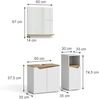 Badmöbel-Set Marelle Weiß 3 Teile, mit Midischrank Vicco Bild 3