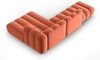 Micadoni Modulares Ecksofa offen Lupine 5-Sitzer Rechts Samtstoff Salvador Koralle Bild 4