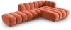 Micadoni Modulares Ecksofa offen Lupine 5-Sitzer Rechts Samtstoff Salvador Koralle Bild 2